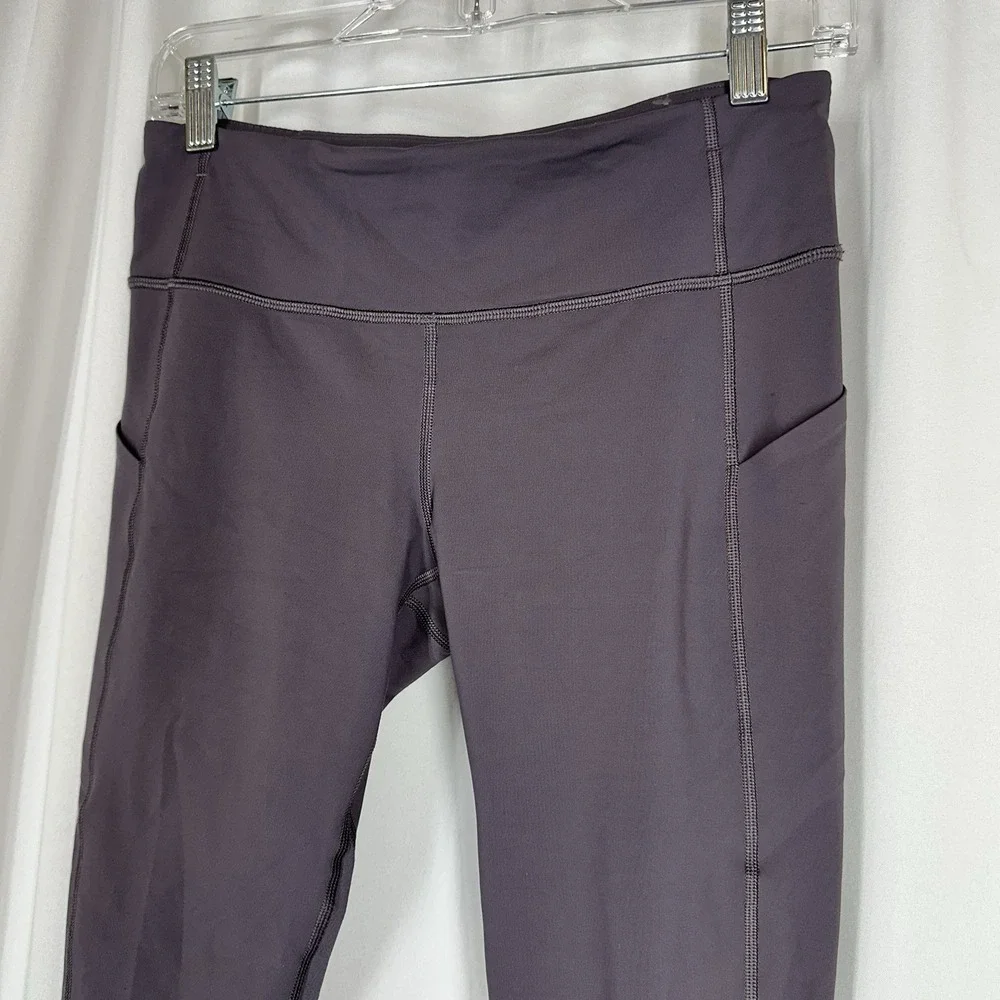 Lululemon Pace Rival Cropped Leggings Sz 6‎ Vintage Grape Pockets Pants Yoga Run